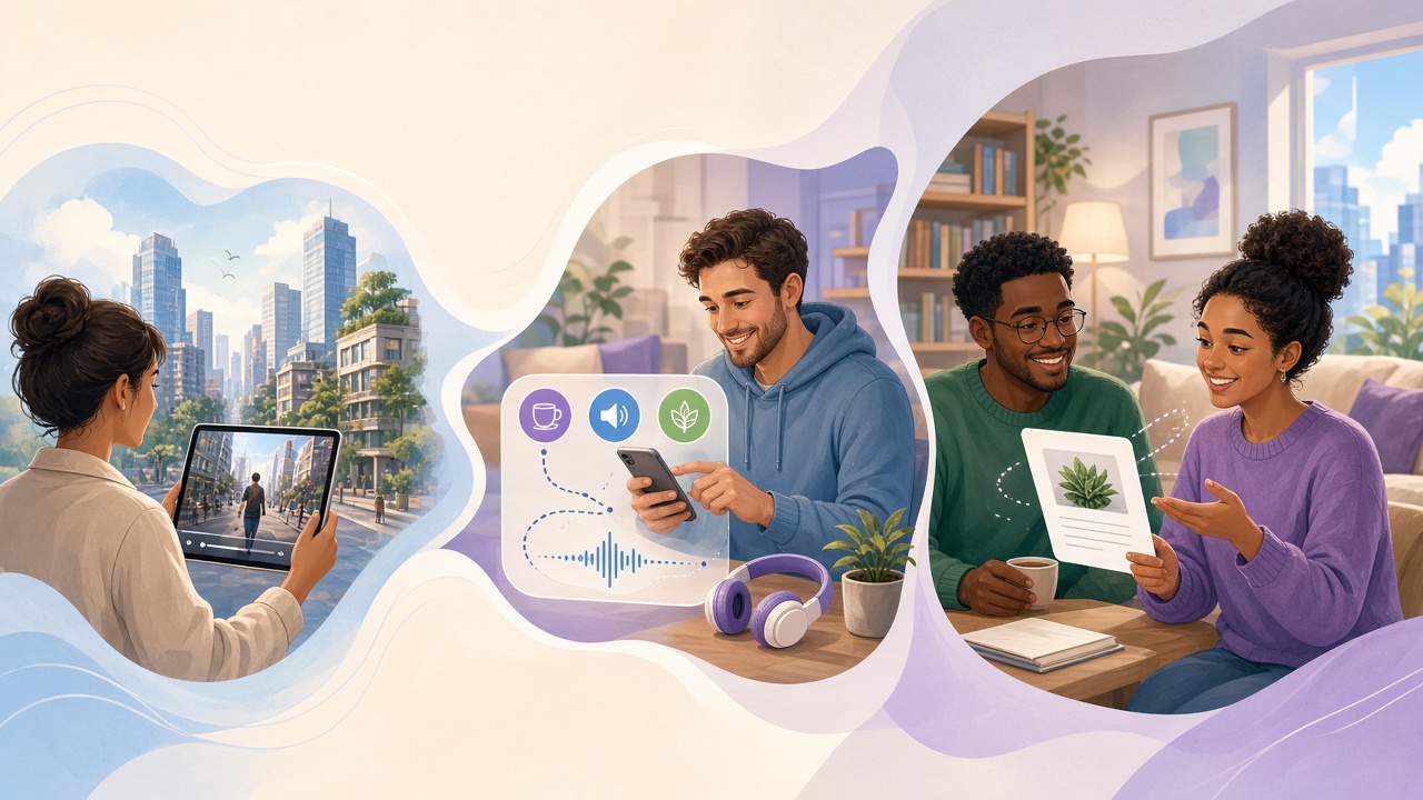 A any language learning journey using video, vocabulary, review, and speaking practice